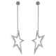 Boucles d'oreilles étoile en Argent 925 rhodié