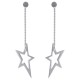 Boucles d'oreilles étoile en Argent 925 rhodié