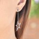 Boucles d'oreilles étoile en Argent 925 rhodié