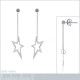 Boucles d'oreilles étoile en Argent 925 rhodié