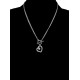 Collier Coeur en Argent 925 rhodié et Oxydes Zirconium - Longueur 45cm