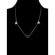 Collier Papillons en Argent 925 rhodié et Oxydes Zirconium noirs et blancs