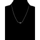 Collier en Argent 925 rhodié et Oxyde Zirconium - Longueur 45cm