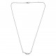 Collier en Argent 925 rhodié et Oxyde Zirconium - Longueur 45cm