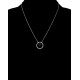 Collier Tête de mort en Argent 925 rhodié, Céramique et Oxydes Zirconium - Longueur 45cm