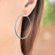 Boucles d'oreilles Créoles 50mm en Argent 925