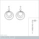 Boucles d'oreilles 3 anneaux en Argent 925 rhodié