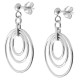 Boucles d'oreilles 3 anneaux en Argent 925 rhodié