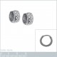 Boucles d'oreilles Créoles en Argent 925 rhodié et Oxydes Zirconium