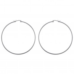 Boucles d'oreilles Créoles 70mm en Argent 925