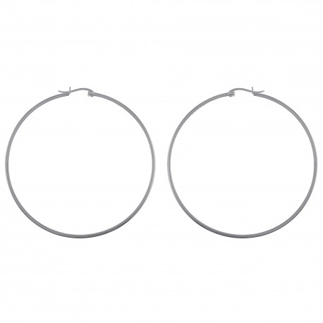 Boucles d'oreilles Créoles 70mm en Argent 925