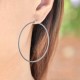 Boucles d'oreilles Créoles 70mm en Argent 925