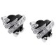 Boucles d'oreilles Coeur en Argent 925 rhodié et Oxydes Zirconium