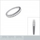 Bague en Argent 925 rhodié et Oxydes Zirconium