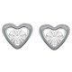 Boucles d'oreilles Coeur en Argent 925 rhodié et Swarovski® Zirconia