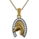 Pendentif Fer à cheval Plaqué or 18 carats et Oxydes de Zirconium