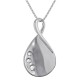 Pendentif en Argent 925 rhodié et Oxydes Zirconium