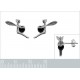 Boucles d'oreilles Fée en Argent 925 et Onyx