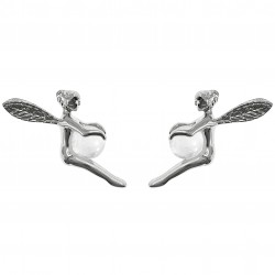Boucles d'oreilles Fée en Argent 925 et Quartz