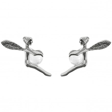 Boucles d'oreilles Fée en Argent 925 et Quartz