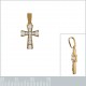 Pendentif Croix Plaqué or 18 carats et Oxydes de Zirconium