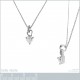 Pendentif Coeur en Argent 925 rhodié et Oxyde Zirconium