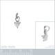 Pendentif Coeur en Argent 925 rhodié et Oxyde Zirconium