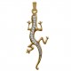 Pendentif Salamandre Plaqué or 18 carats et Oxydes de Zirconium
