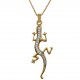Pendentif Salamandre Plaqué or 18 carats et Oxydes de Zirconium