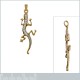 Pendentif Salamandre Plaqué or 18 carats et Oxydes de Zirconium
