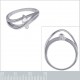 Bague en Argent 925 rhodié et Oxyde Zirconium