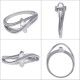 Bague en Argent 925 rhodié et Oxyde Zirconium