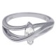 Bague en Argent 925 rhodié et Oxyde Zirconium