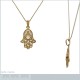 Pendentif Main de Fatma Plaqué or 18 carats et Oxyde de Zirconium