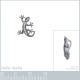 Pendentif Salamandre en Argent 925 rhodié et Oxydes Zirconium