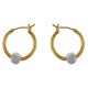 Boucles d'oreilles Créoles Plaqué Or bicolore 18 carats