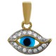 Pendentif Oeil Plaqué or 18 carats et Oxydes de Zirconium