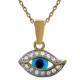 Pendentif Oeil Plaqué or 18 carats et Oxydes de Zirconium