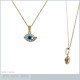 Pendentif Oeil Plaqué or 18 carats et Oxydes de Zirconium