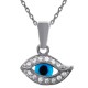 Pendentif Oeil en Argent 925 rhodié et Oxydes Zirconium