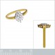 Bague Plaqué Or 18 carats et Oxydes Zirconium