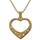 Pendentif Coeur Plaqué or 18 carats et Oxydes de Zirconium