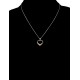 Pendentif Coeur Plaqué or 18 carats et Oxydes de Zirconium