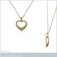 Pendentif Coeur Plaqué or 18 carats et Oxydes de Zirconium