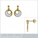 Boucles d'oreilles Plaqué Or 18 carats et Oxydes Zirconium