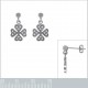 Boucles d'oreilles Trèfle en Argent 925 rhodié et Oxydes Zirconium