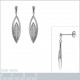 Boucles d'oreilles en Argent 925 rhodié et Oxydes Zirconium