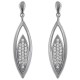 Boucles d'oreilles en Argent 925 rhodié et Oxydes Zirconium