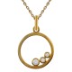 Pendentif Plaqué or 18 carats et Oxydes de Zirconium