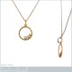 Pendentif Plaqué or 18 carats et Oxydes de Zirconium